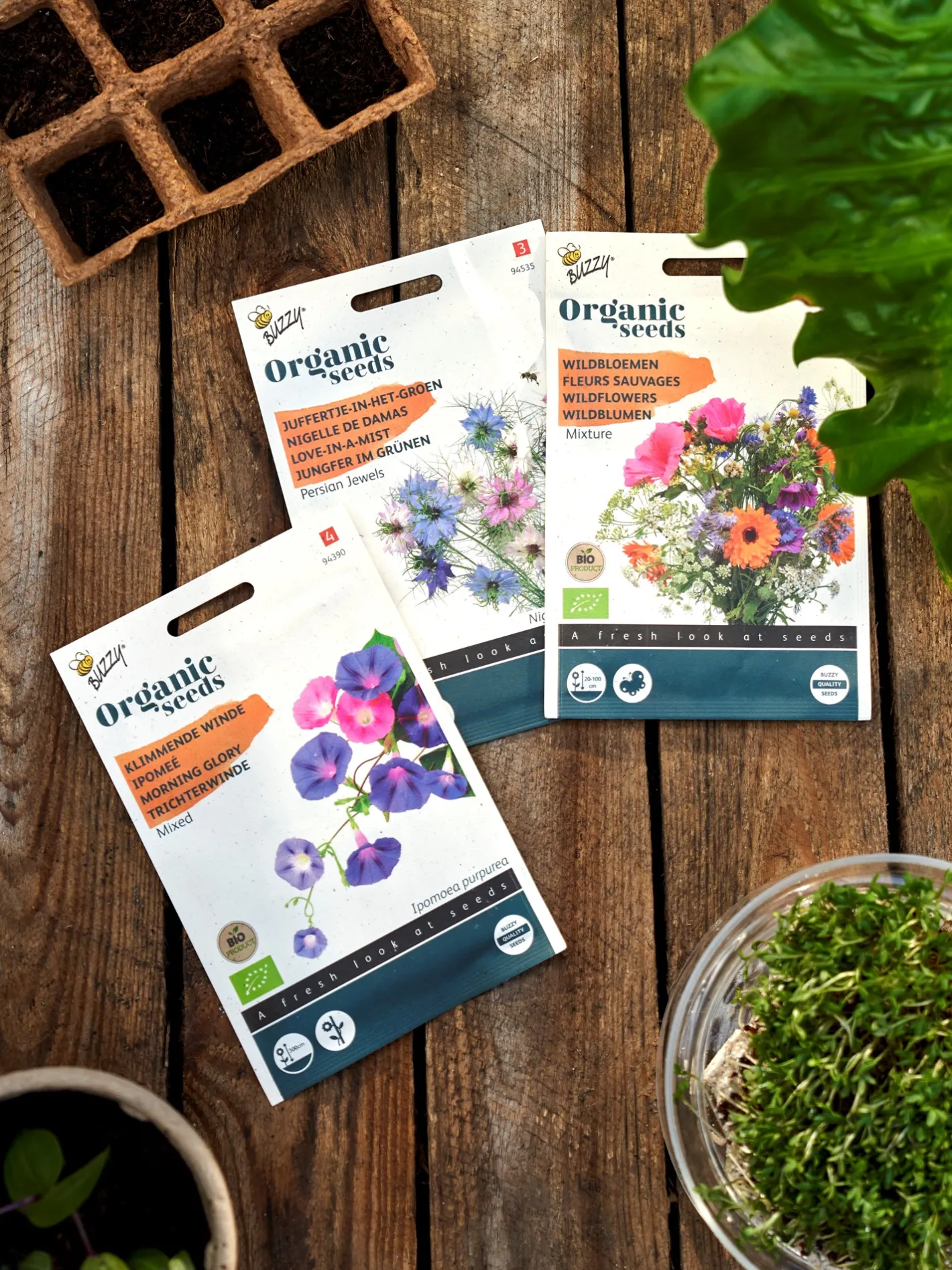 Søstrene Grene Buzzy® økologisk Blanding Af Purpur-pragtsnerlefrø