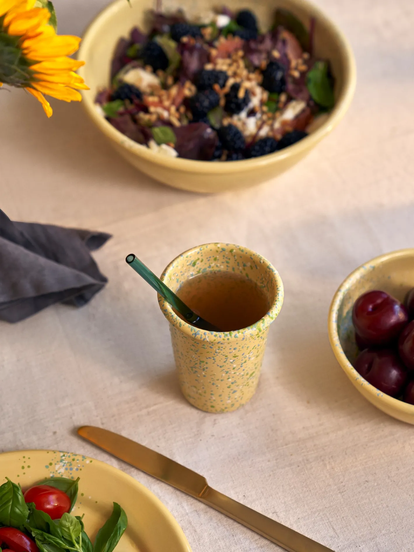 Søstrene Grene Flow Fest Glas - Gul