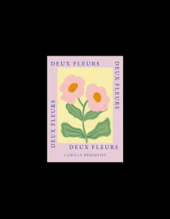 Søstrene Grene Plakat Deux Fleurs Pink A4