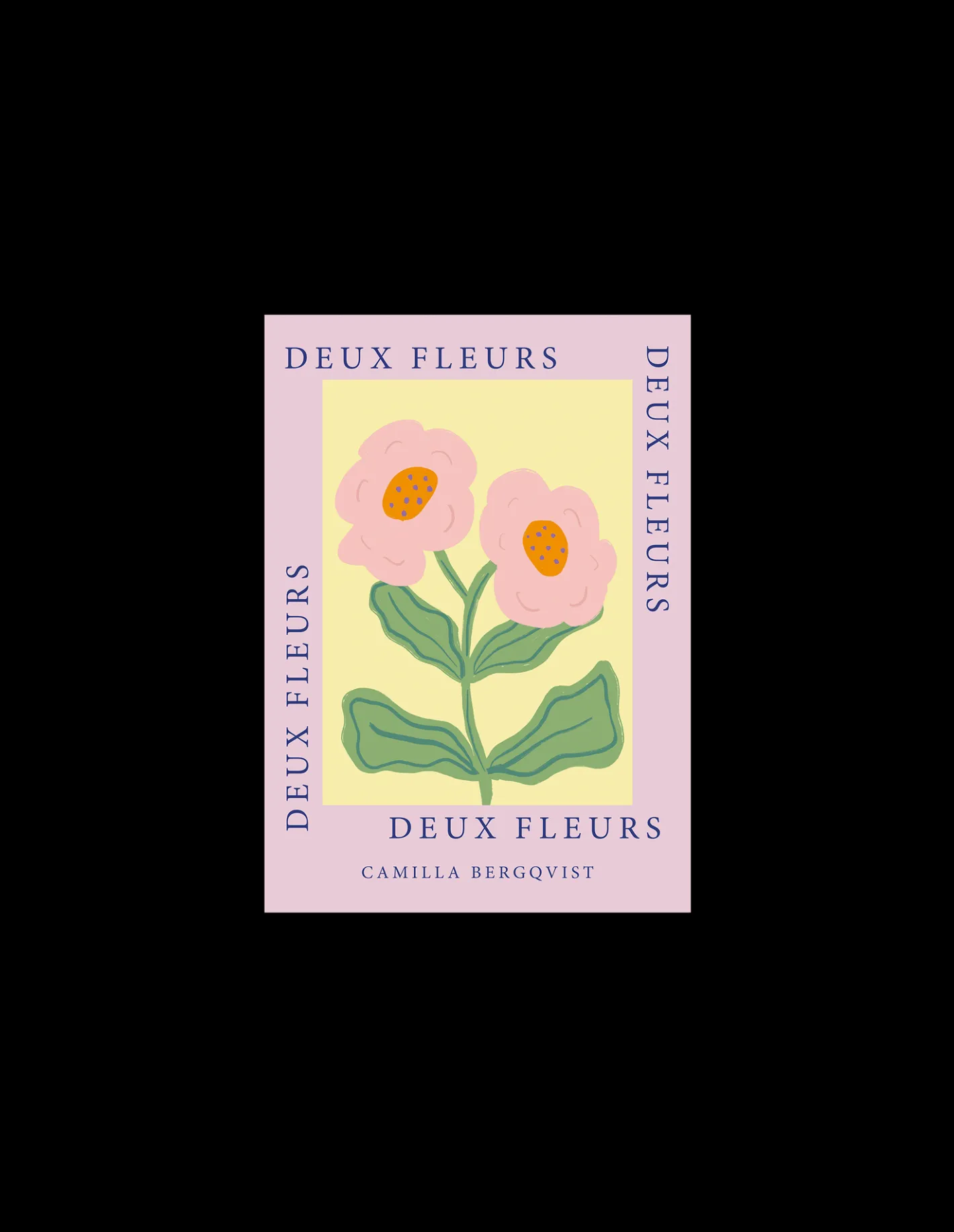 Søstrene Grene Plakat Deux Fleurs Pink A4