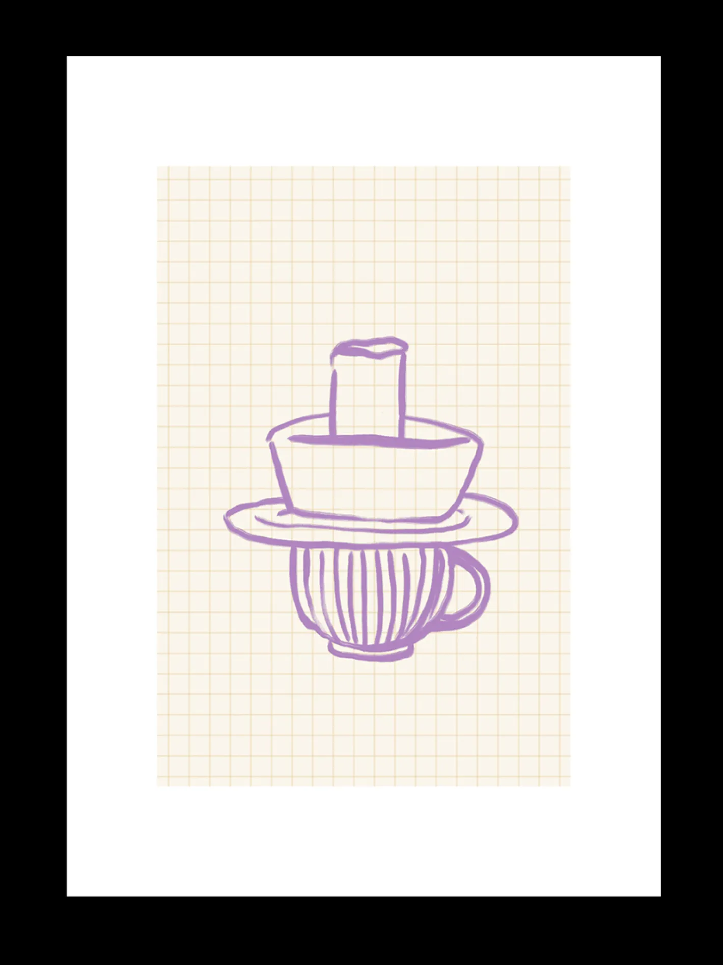 Søstrene Grene Plakat Køkkenkunst Lilla A3