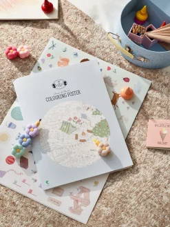 Børn Søstrene Grene Plakat Til Farvelægning