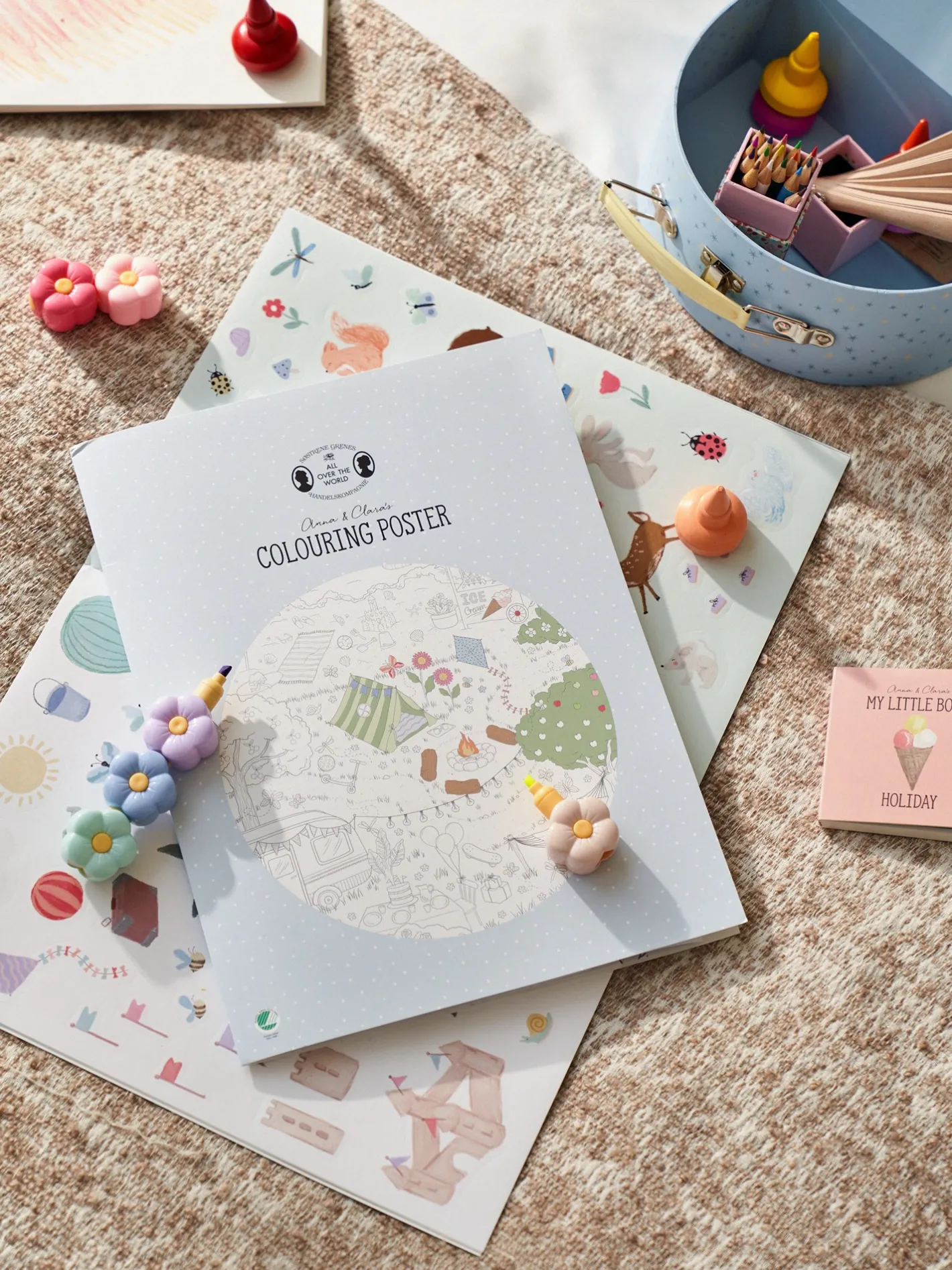 Børn Søstrene Grene Plakat Til Farvelægning